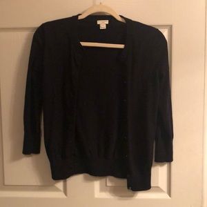 Black J Crew Clare Cardigan Small